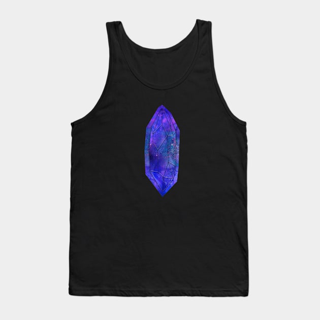 Cosmic Crystal Space Fractal Spiritual Gem Space Tank Top by Foxxy Merch